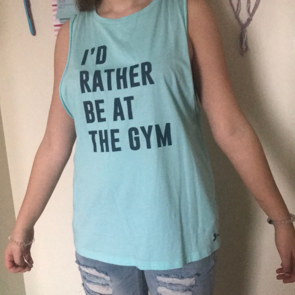 Blue Under Arm Muscle Tee